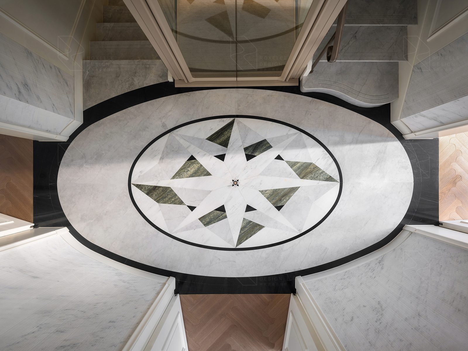 Stone floor inlay