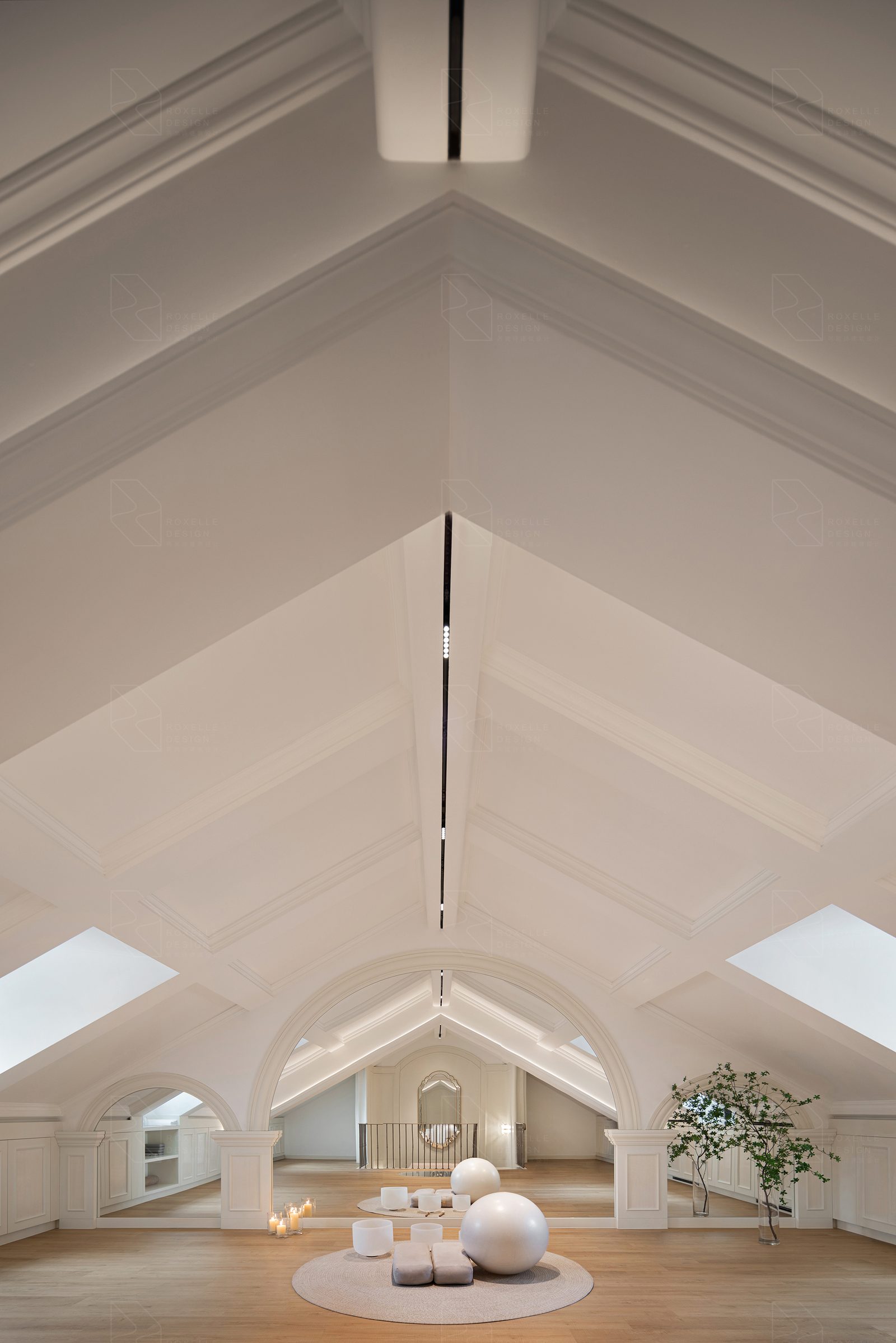 Top-floor room under a pitched roof